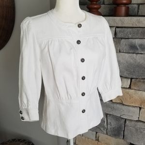 Tribal Woven Jacket with Pewter Buttons
